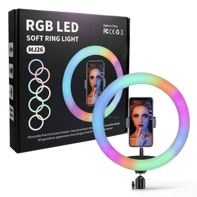 رینگ لایت RGB مدل MJ26 به همراه پایه